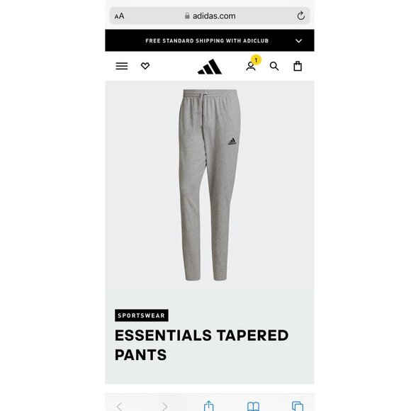 Adidas Mens Heather Gray Jersey Joggers Light Weight Size Large - Picture 12 of 14